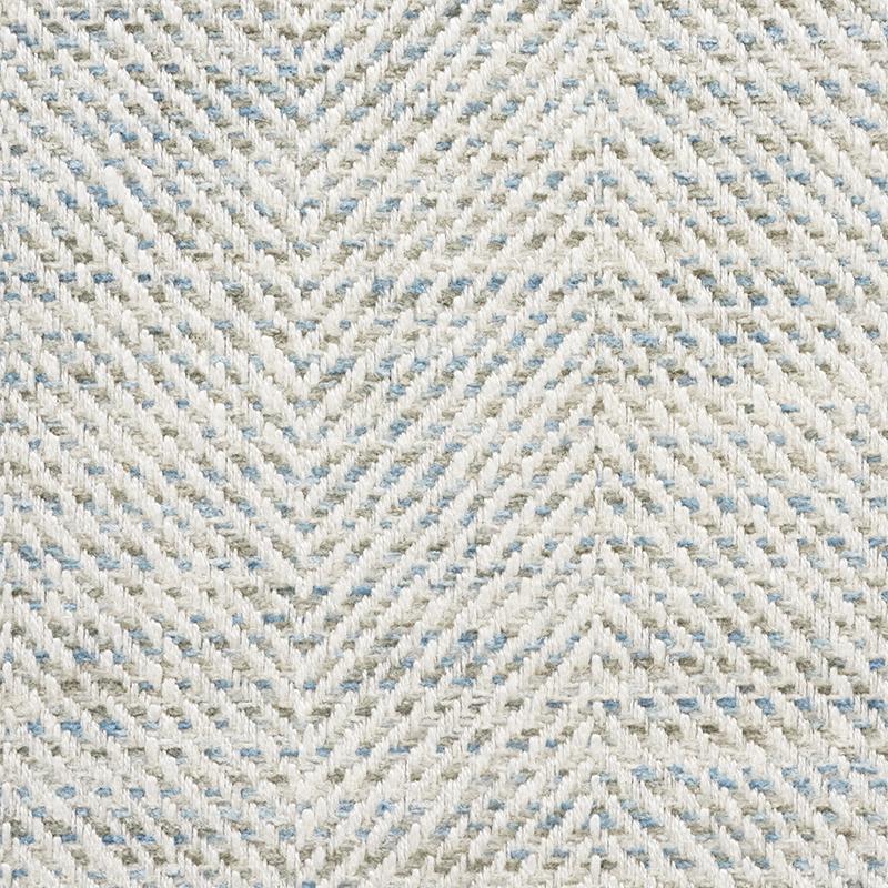 Schumacher Caro Herringbone Sky Fabric