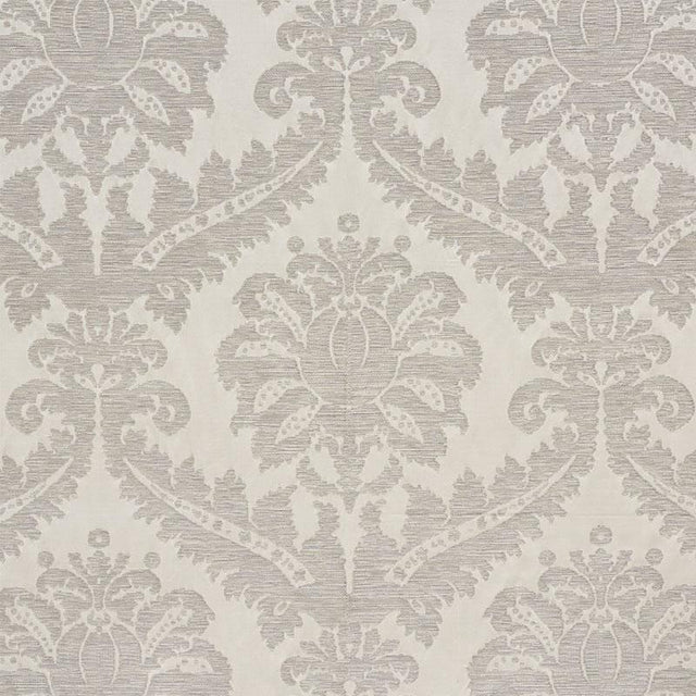 Schumacher Crawford Damask Platinum Fabric