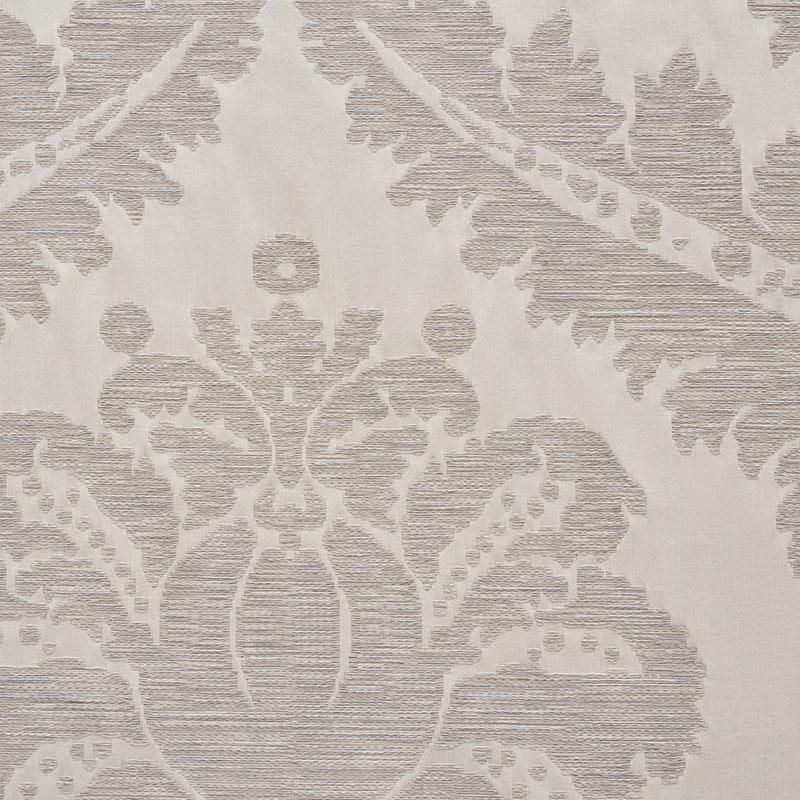 Schumacher Crawford Damask Platinum Fabric