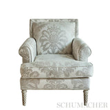 Schumacher Crawford Damask Platinum Fabric