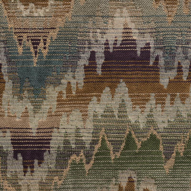 Schumacher Carpenter Flamestitch Moss Fabric