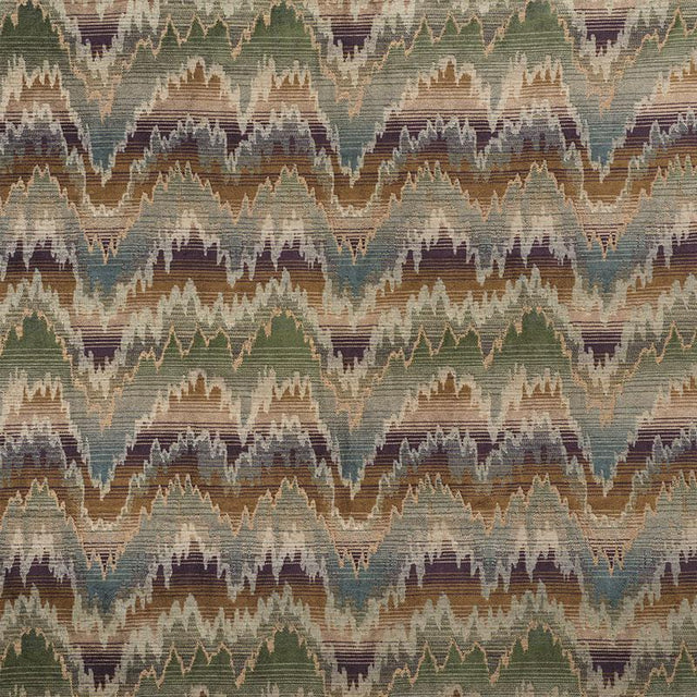 Schumacher Carpenter Flamestitch Moss Fabric