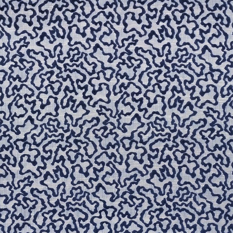 Schumacher Janis Velvet Blue Fabric