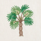 Schumacher Palmetto Beach Embroidery Green Fabric