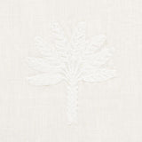 Schumacher Palmetto Beach Embroidery Ivory Fabric
