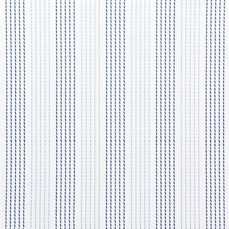 Schumacher Running Stitch Blues Fabric