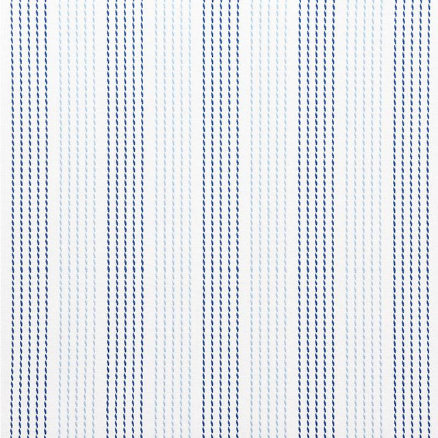 Schumacher Running Stitch Blues Fabric