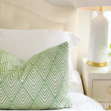 Schumacher Avila Embroidery Green Fabric