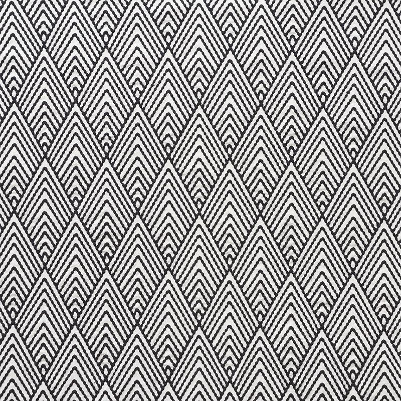 Schumacher Avila Embroidery Black Fabric