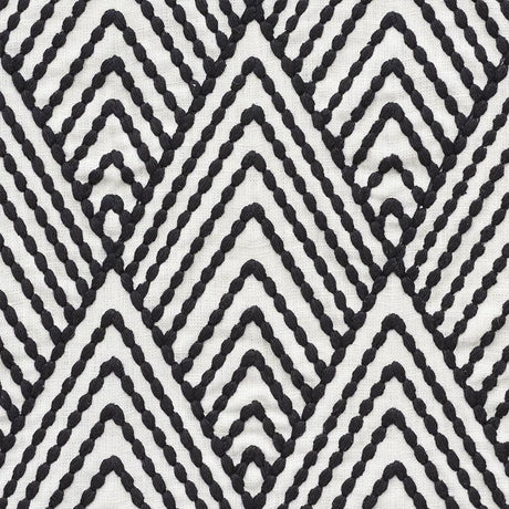 Schumacher Avila Embroidery Black Fabric