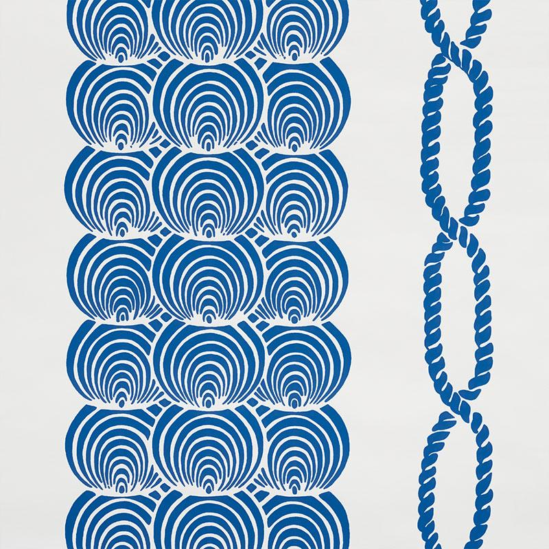 Schumacher Coralline Blue Wallpaper