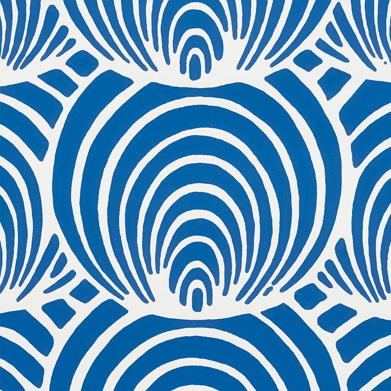 Schumacher Coralline Blue Wallpaper