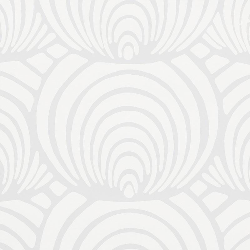 Schumacher Coralline Grey Wallpaper