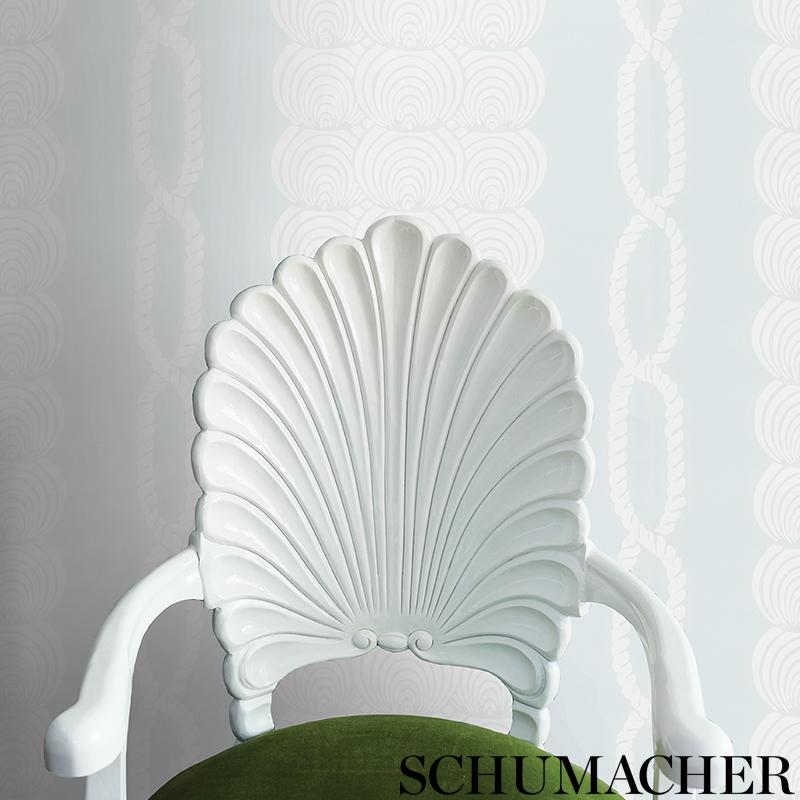Schumacher Coralline Grey Wallpaper