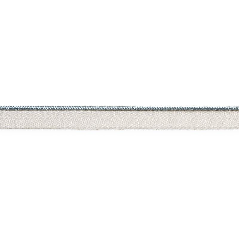 Schumacher Gustave Silk Lip Cord Narrow Cloud Trim
