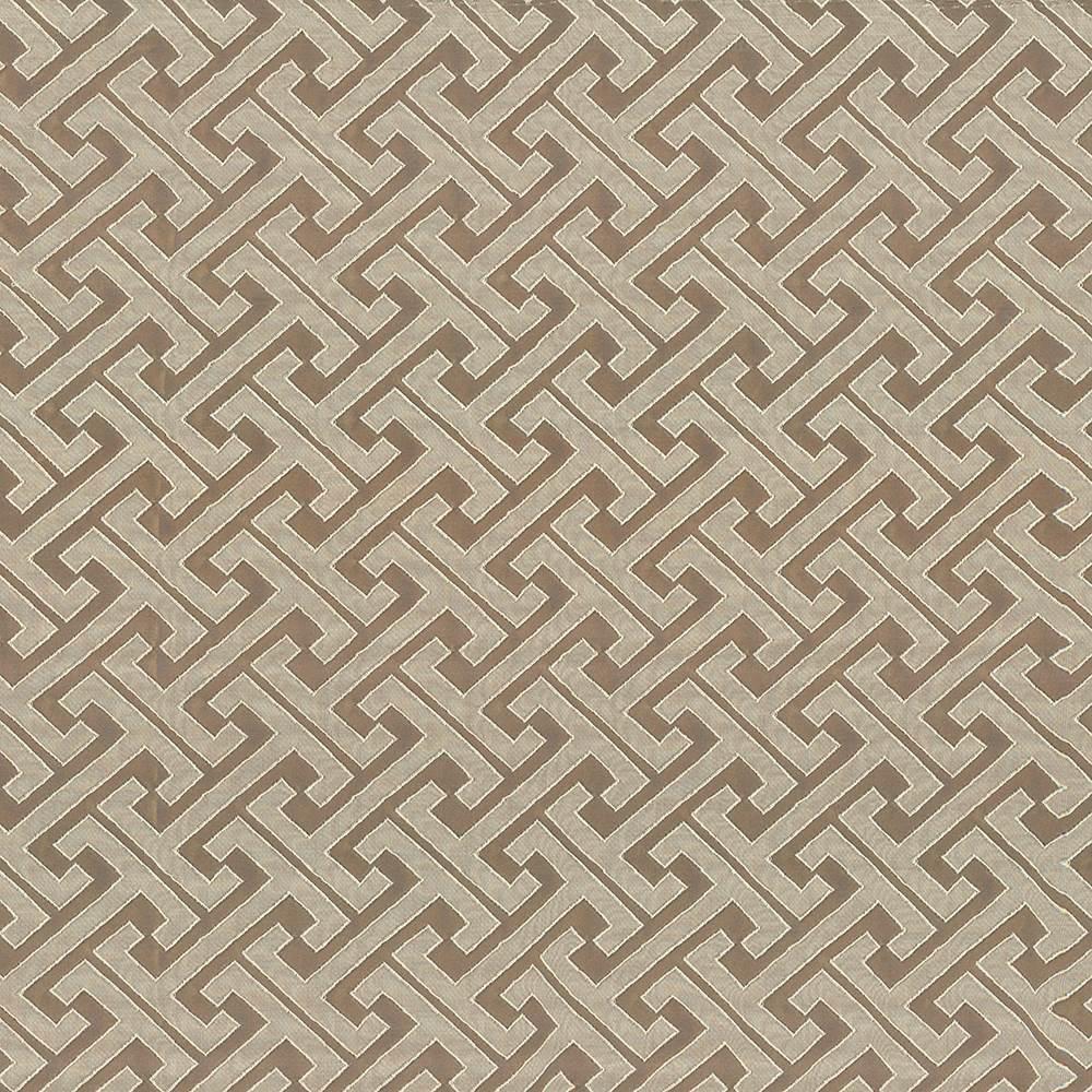 Kasmir Edo Fret Taupe Fabric