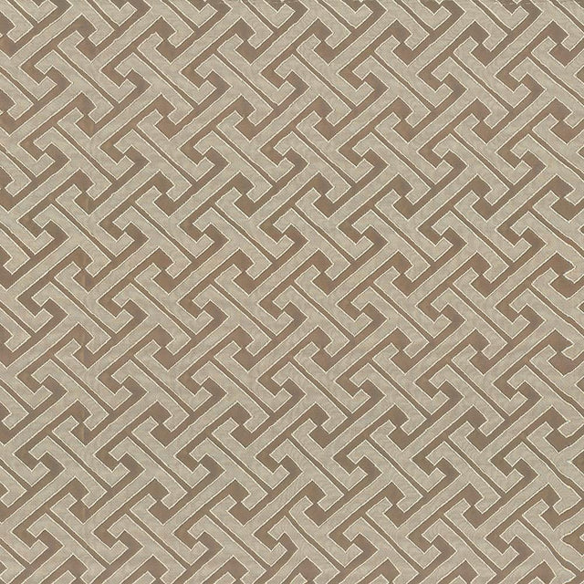 Kasmir Edo Fret Taupe Fabric