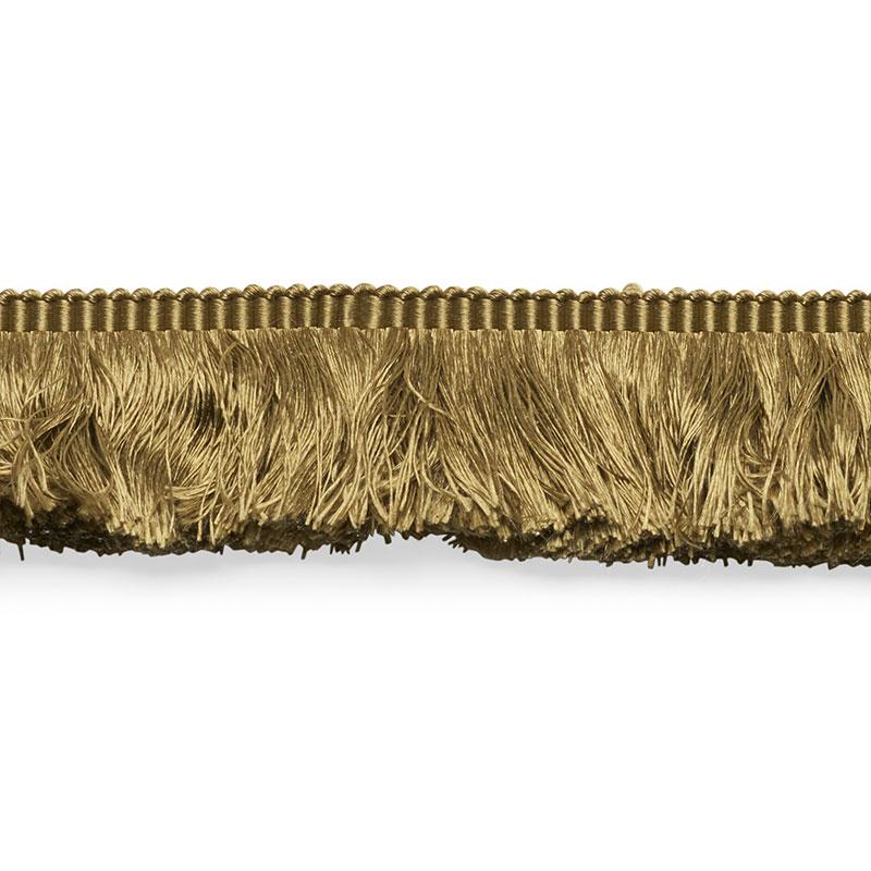 Schumacher Olive Francois Silk Brush Fringe