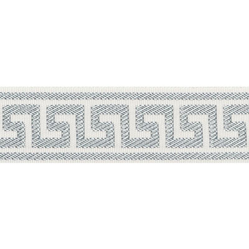 Schumacher Etienne Silk Greek Key Narrow Cloud Trim