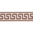 Schumacher Brown Etienne Silk Greek Key Narrow
