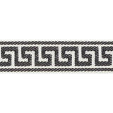 Schumacher Black Etienne Silk Greek Key Narrow