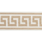 Schumacher Etienne Silk Greek Key Wide Sand Trim