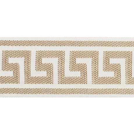 Schumacher Etienne Silk Greek Key Wide Sand Trim