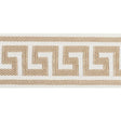 Schumacher Sand Etienne Silk Greek Key Wide