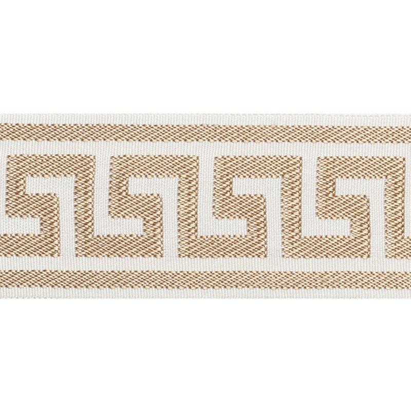Schumacher Sand Etienne Silk Greek Key Wide