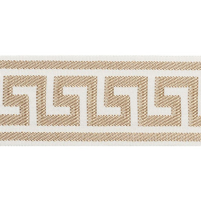 Schumacher Sand Etienne Silk Greek Key Wide