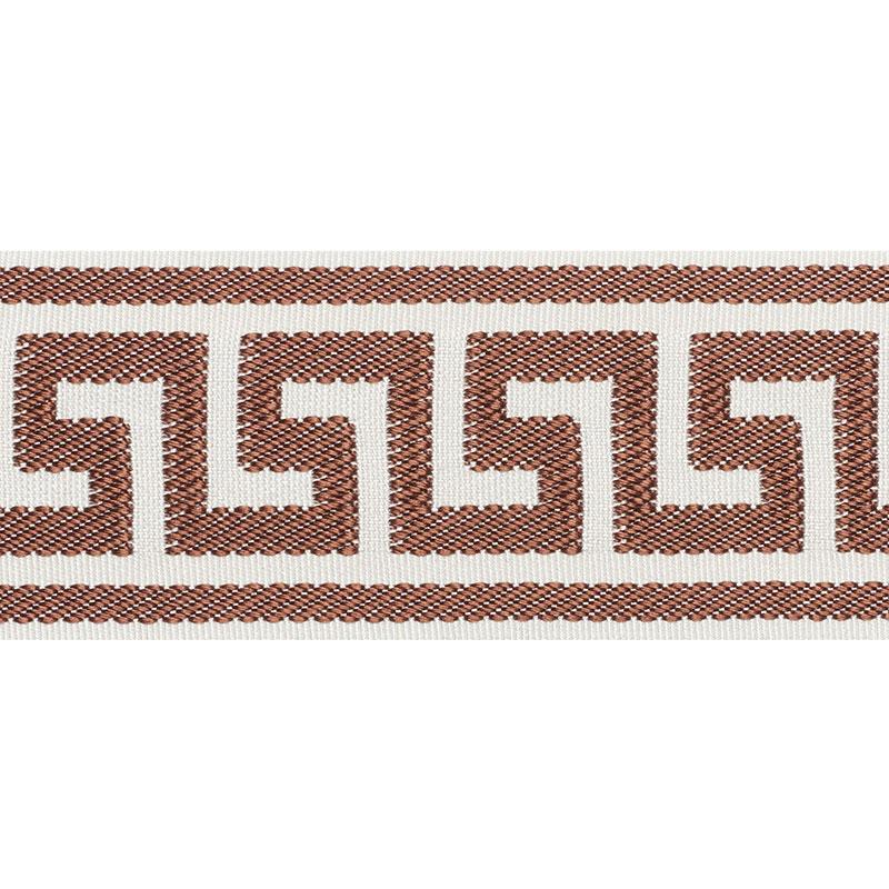 Schumacher Brown Etienne Silk Greek Key Wide