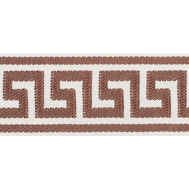 Schumacher Brown Etienne Silk Greek Key Wide