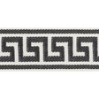 Schumacher Black Etienne Silk Greek Key Wide