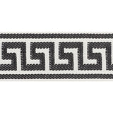 Schumacher Black Etienne Silk Greek Key Wide