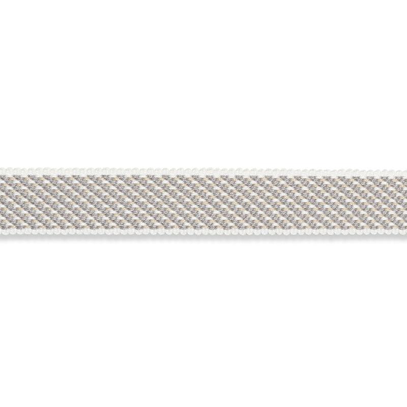 Schumacher Charcoal Winston Cotton Braid Narrow