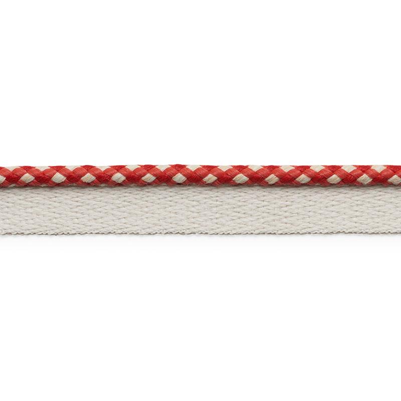 Schumacher Red Keaton Lip Cord Indoor/Outdoor