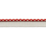 Schumacher Keaton Lip Cord Indoor/Outdoor Red Trim