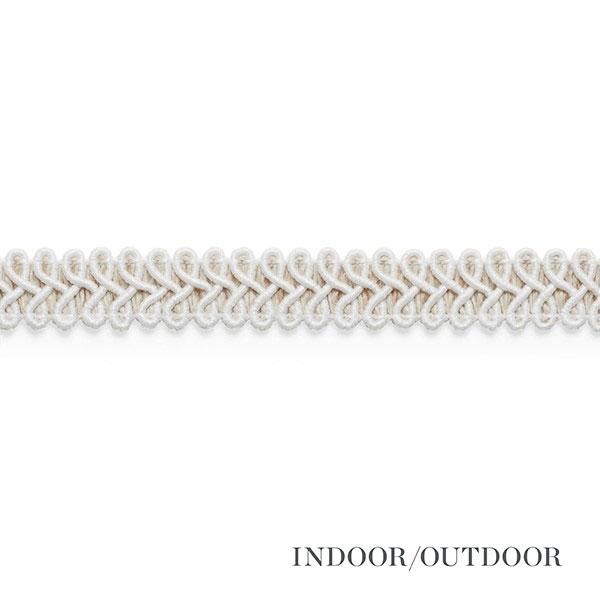 Schumacher Astor Braid Indoor/Outdoor Ivory Trim