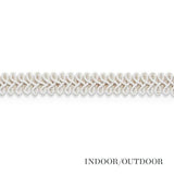 Schumacher Astor Braid Indoor/Outdoor Ivory Trim