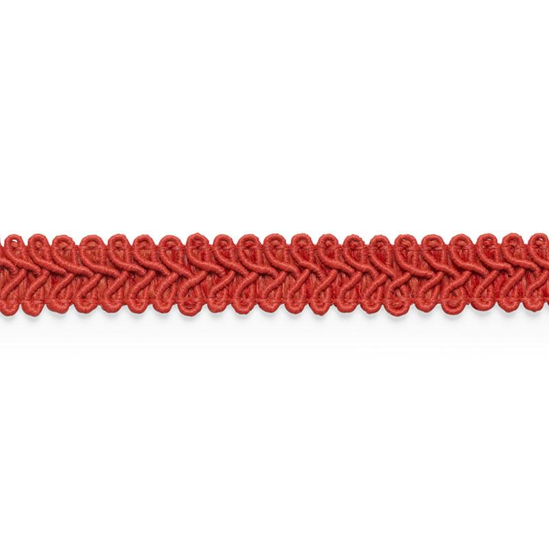 Schumacher Red Astor Braid Indoor/Outdoor