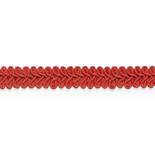 Schumacher Red Astor Braid Indoor/Outdoor