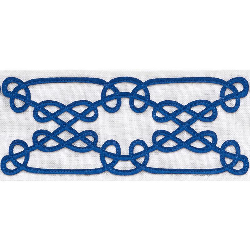 Schumacher Ormond Tape Blue Trim