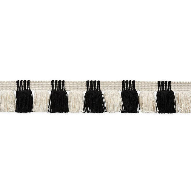 Schumacher Black & Ivory Juno Fringe