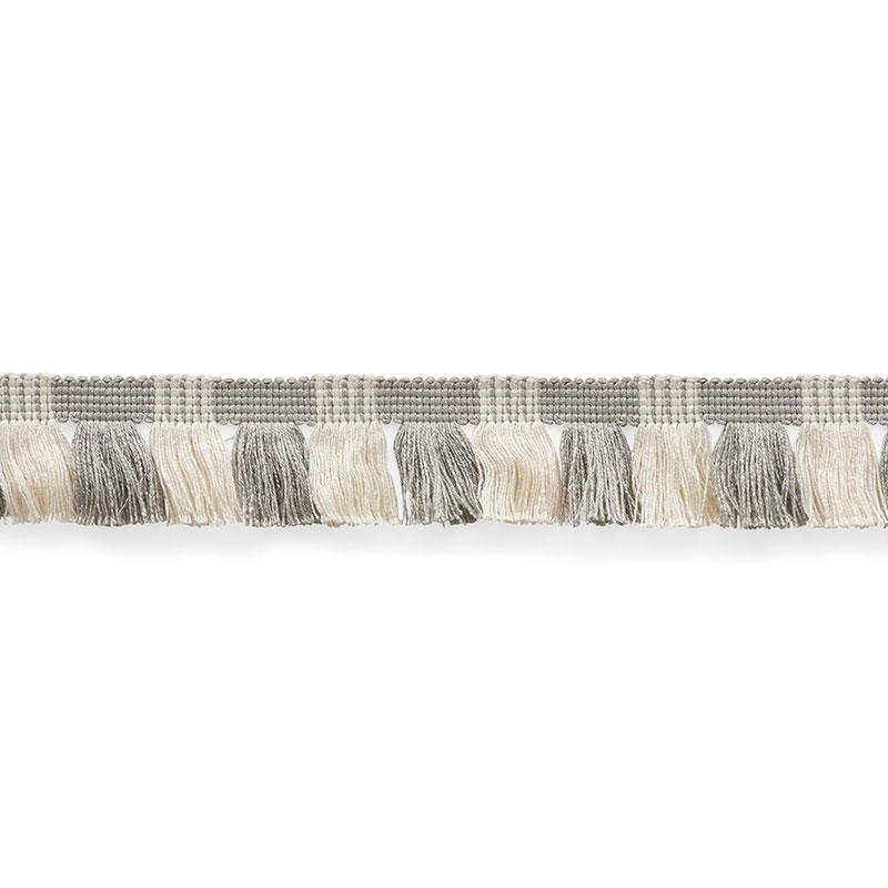 Schumacher Grey & Ivory Juno Fringe