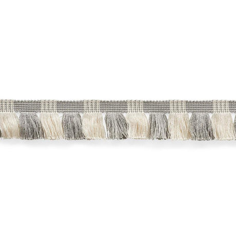 Schumacher Grey & Ivory Juno Fringe