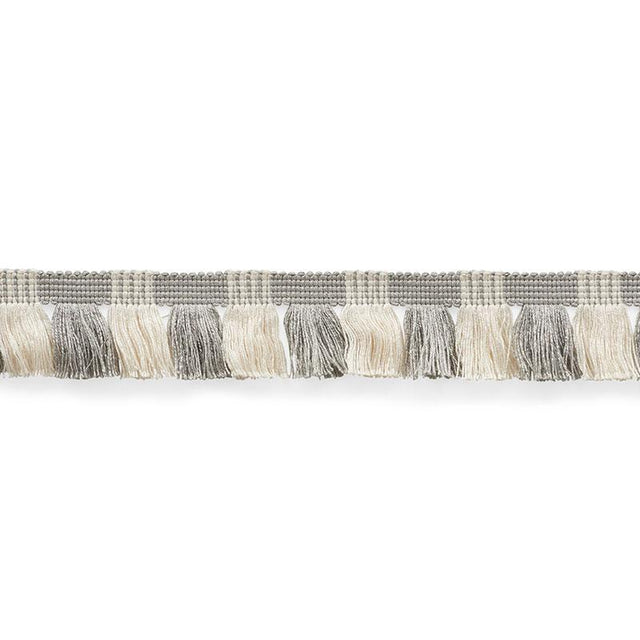 Schumacher Grey & Ivory Juno Fringe