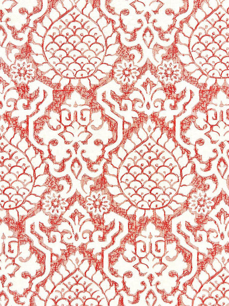 Scalamandre Surat Embroidery Coral Fabric