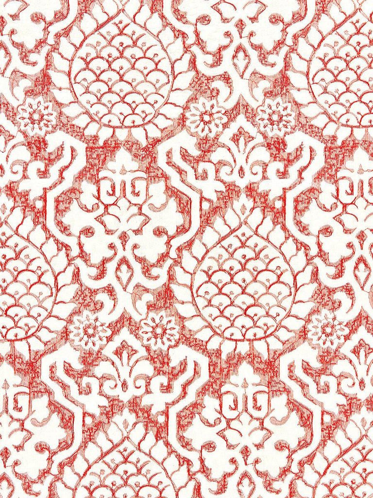 Scalamandre Surat Embroidery Coral Fabric