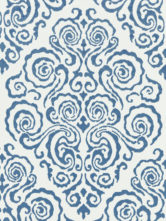 Scalamandre Cirrus Velvet Damask Morning Glory Fabric
