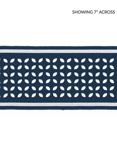 Scalamandre Cassis Laser Cut Tape Navy Trim